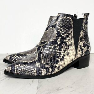 New! Marc Fisher Yale Snakeskin Bootie 7.5